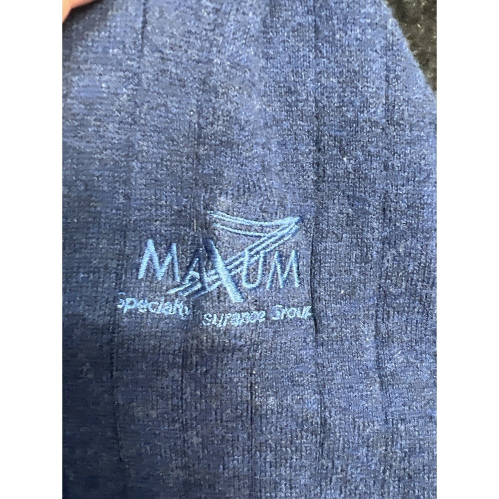 Peter Millar Men's Size: Large Blue‎ Cashmere Blend Golf Sweater Sea Island - Picture 6 of 11